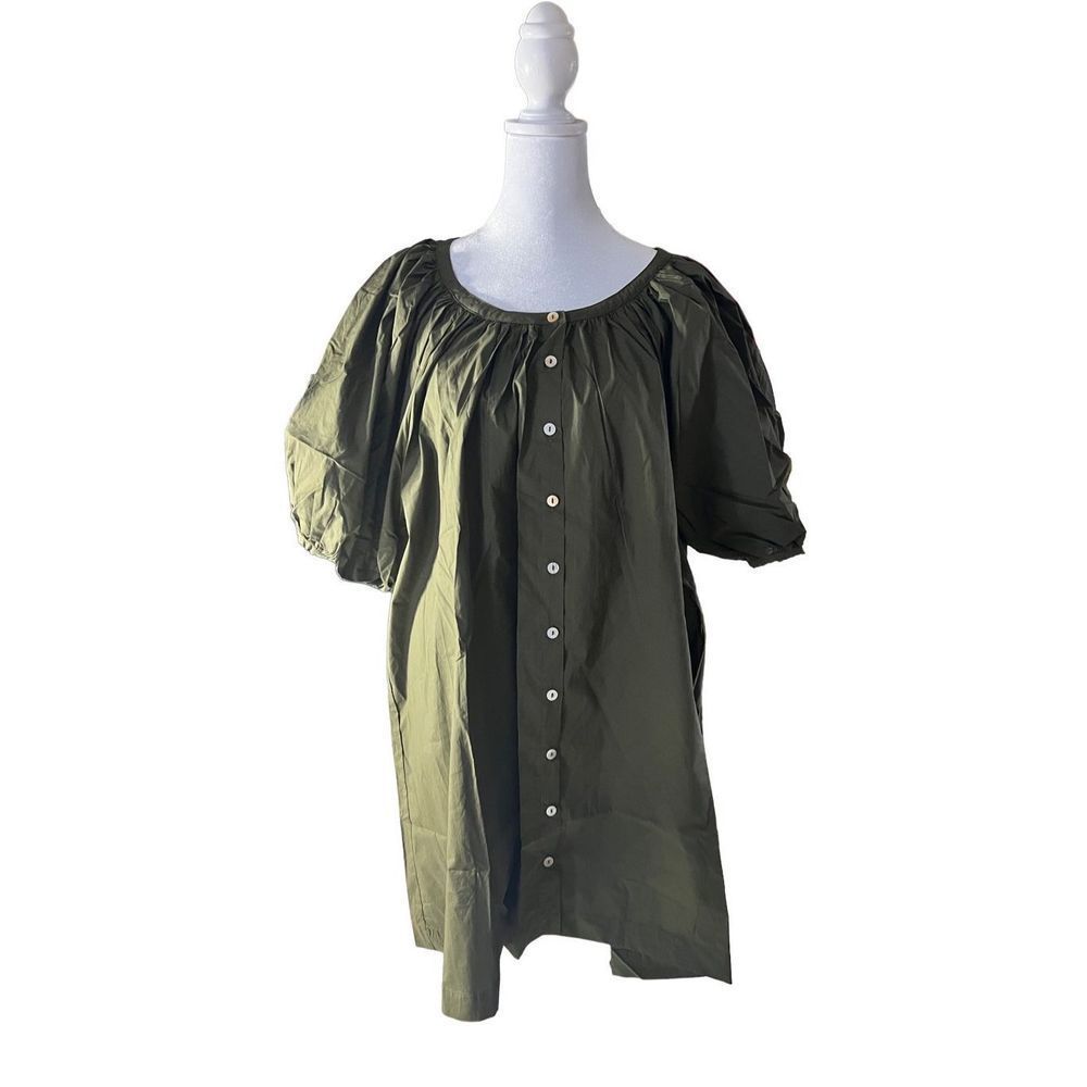 Tuckernuck Women's Olive Green Pomander Place Cassia Mini Dress Size Large NWT